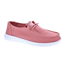 Mocasines Hey Dude zapatos Mujer modelo Wendy Slub Canvas Rosa  2
