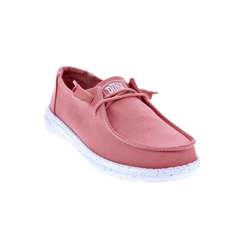 Mocasines Hey Dude zapatos Mujer modelo Wendy Slub Canvas Rosa 