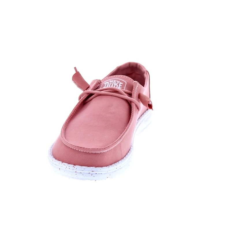 Mocasines Hey Dude zapatos Mujer modelo Wendy Slub Canvas Rosa 