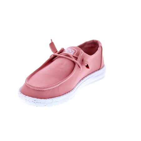 Mocasines Hey Dude zapatos Mujer modelo Wendy Slub Canvas Rosa 