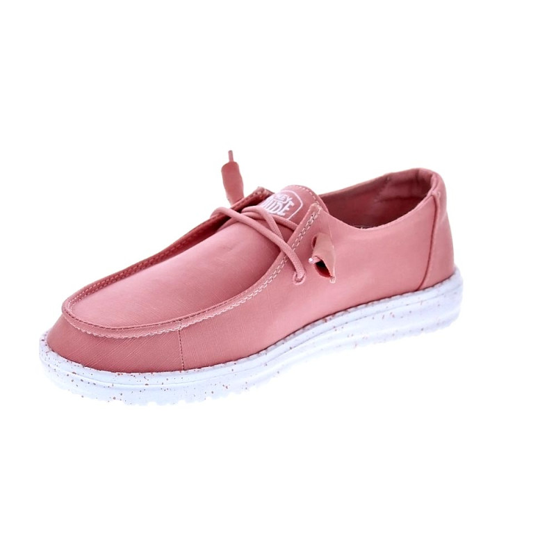 Mocasines Hey Dude zapatos Mujer modelo Wendy Slub Canvas Rosa 