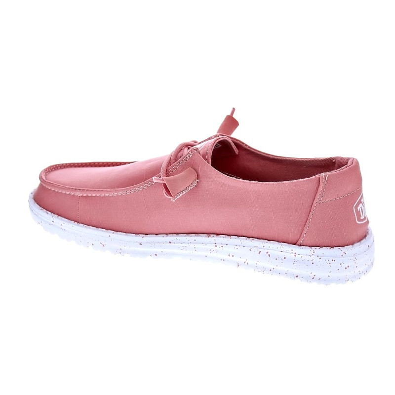 Mocasines Hey Dude zapatos Mujer modelo Wendy Slub Canvas Rosa 