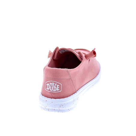 Mocasines Hey Dude zapatos Mujer modelo Wendy Slub Canvas Rosa 