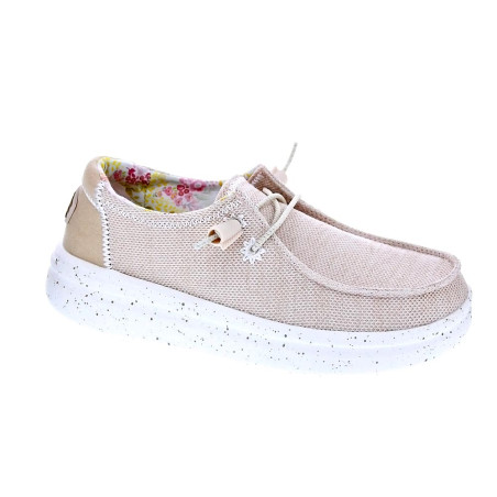 Mocasines Hey Dude zapatos Mujer modelo Wendy Rise Stretch Beige 