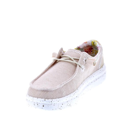 Mocasines Hey Dude zapatos Mujer modelo Wendy Rise Stretch Beige 