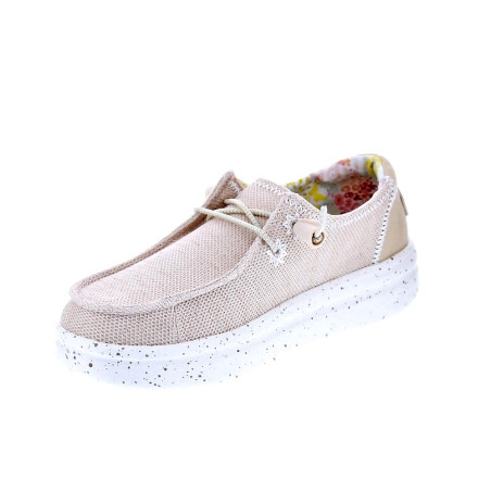 Mocasines Hey Dude zapatos Mujer modelo Wendy Rise Stretch Beige 