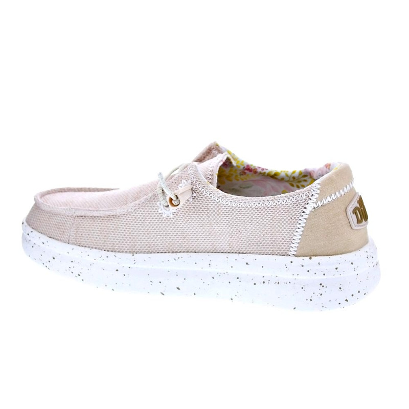 Mocasines Hey Dude zapatos Mujer modelo Wendy Rise Stretch Beige 
