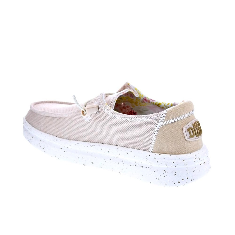 Mocasines Hey Dude zapatos Mujer modelo Wendy Rise Stretch Beige 