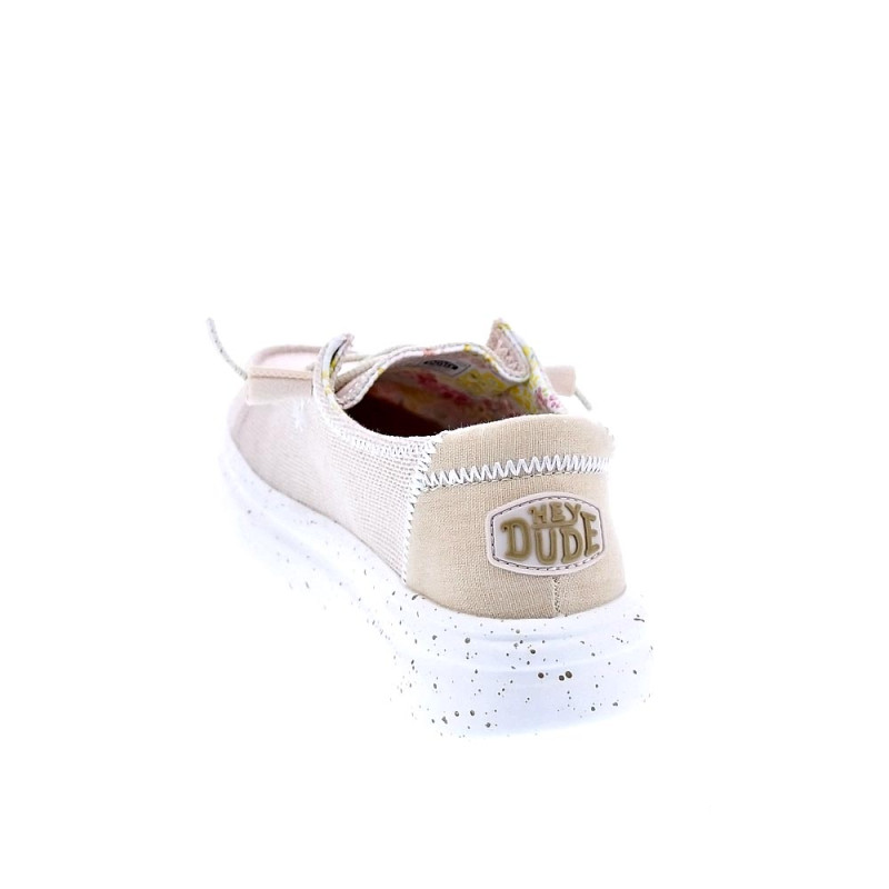 Mocasines Hey Dude zapatos Mujer modelo Wendy Rise Stretch Beige 