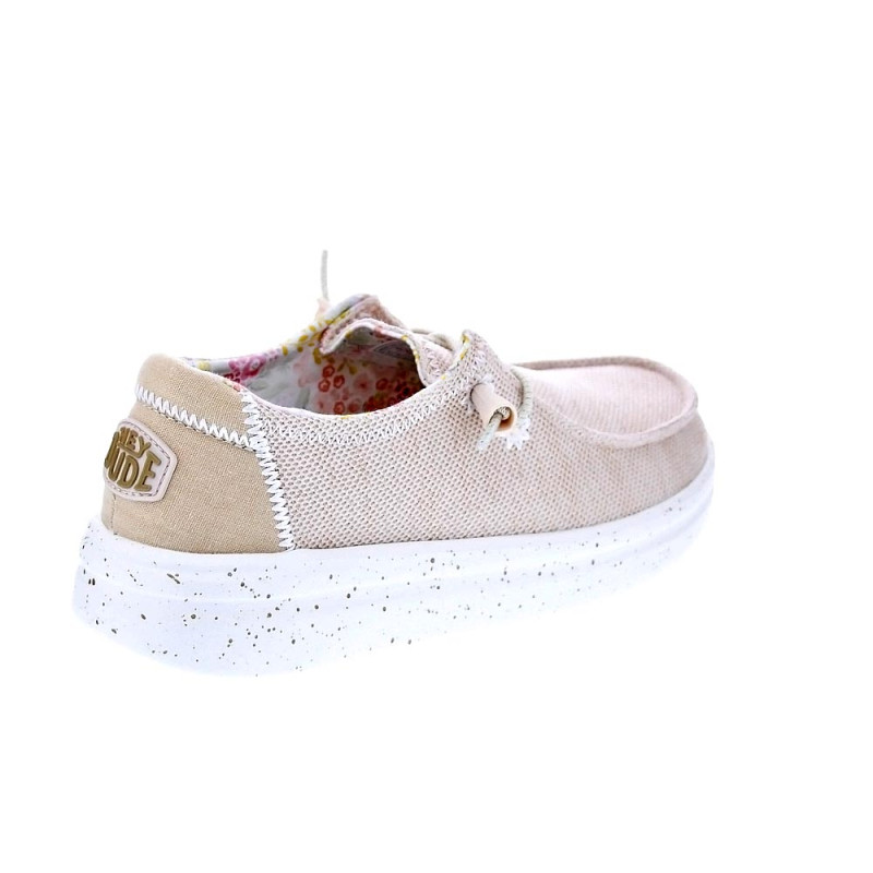 Mocasines Hey Dude zapatos Mujer modelo Wendy Rise Stretch Beige 