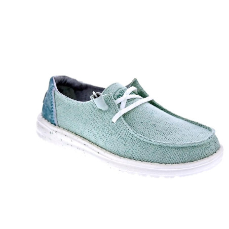 Mocasines Hey Dude zapatos Mujer modelo Wendy Woven Verde 