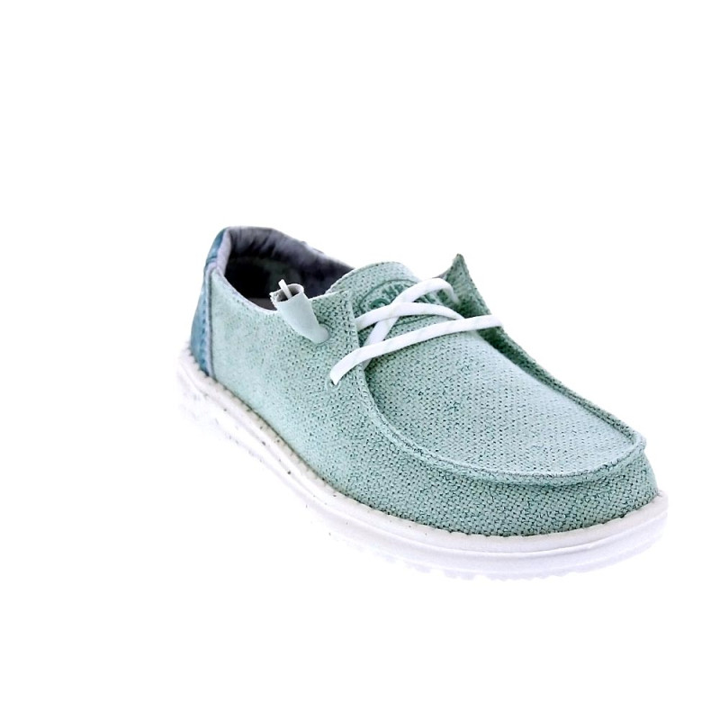 Mocasines Hey Dude zapatos Mujer modelo Wendy Woven Verde 