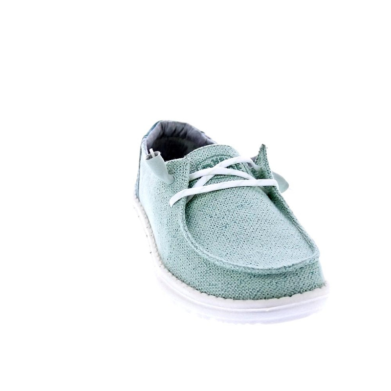 Mocasines Hey Dude zapatos Mujer modelo Wendy Woven Verde 