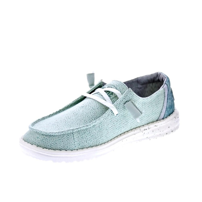 Mocasines Hey Dude zapatos Mujer modelo Wendy Woven Verde 