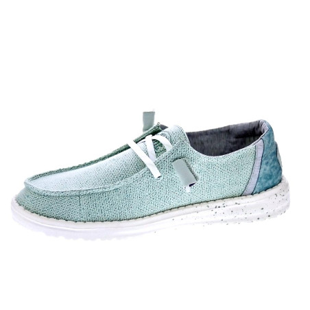 Mocasines Hey Dude zapatos Mujer modelo Wendy Woven Verde 