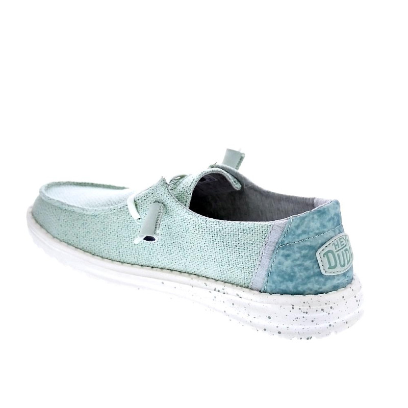 Mocasines Hey Dude zapatos Mujer modelo Wendy Woven Verde 