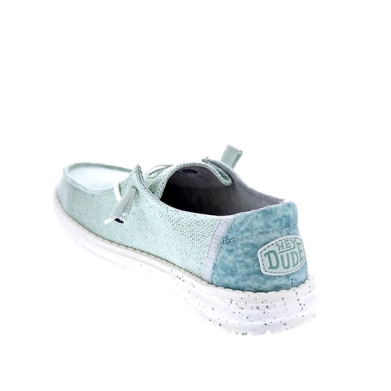 Mocasines Hey Dude zapatos Mujer modelo Wendy Woven Verde 