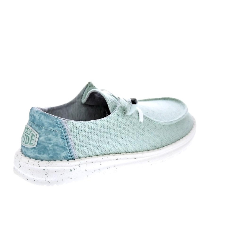 Mocasines Hey Dude zapatos Mujer modelo Wendy Woven Verde 