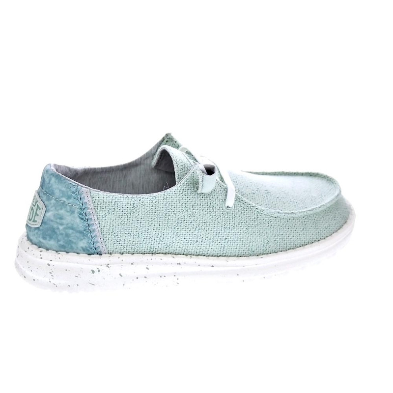 Mocasines Hey Dude zapatos Mujer modelo Wendy Woven Verde 