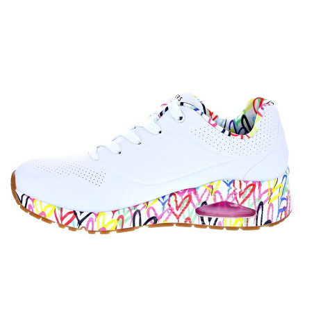 Zapatillas Skechers zapatos Mujer modelo Uno Loving Blanco Cordón