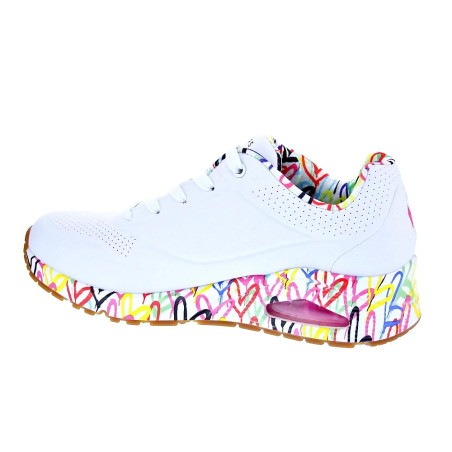 Zapatillas Skechers zapatos Mujer modelo Uno Loving Blanco Cordón