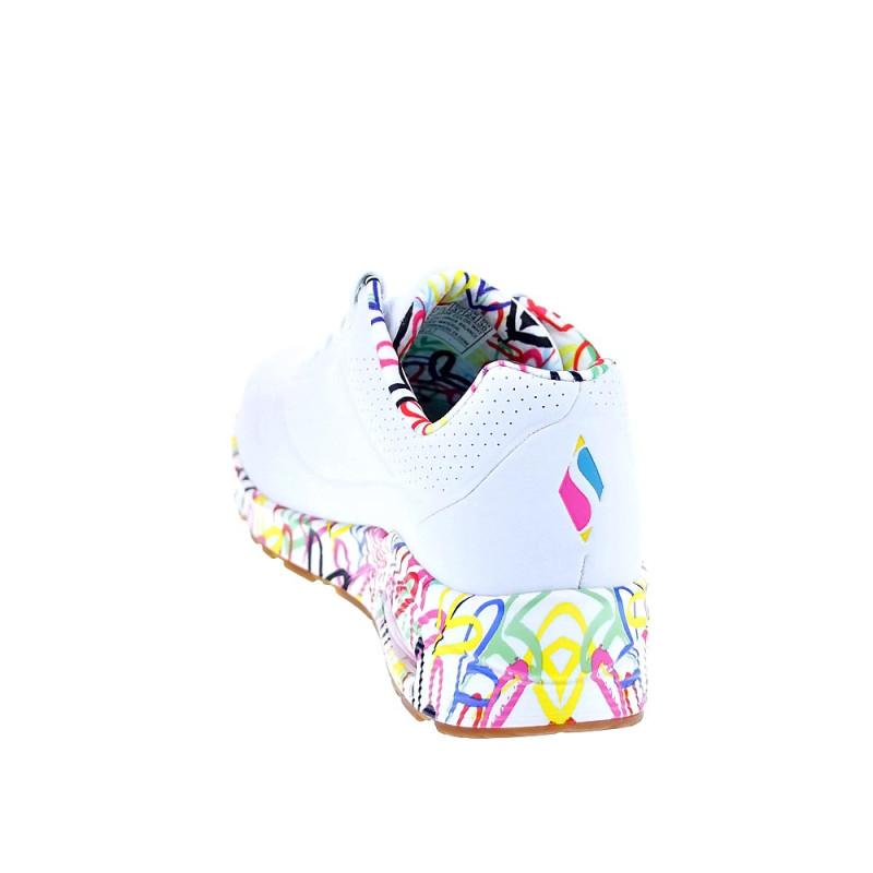 Zapatillas Skechers zapatos Mujer modelo Uno Loving Blanco Cordón