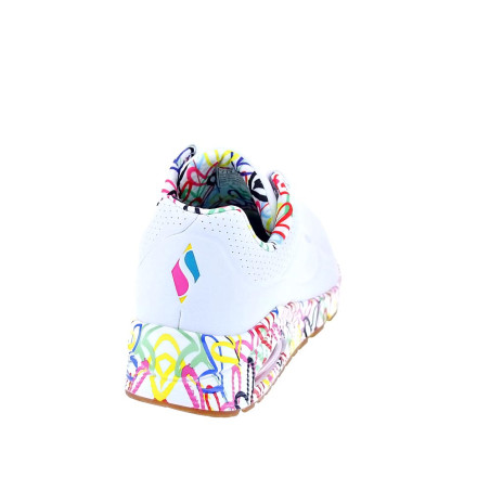 Zapatillas Skechers zapatos Mujer modelo Uno Loving Blanco Cordón