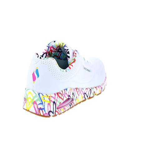 Zapatillas Skechers zapatos Mujer modelo Uno Loving Blanco Cordón
