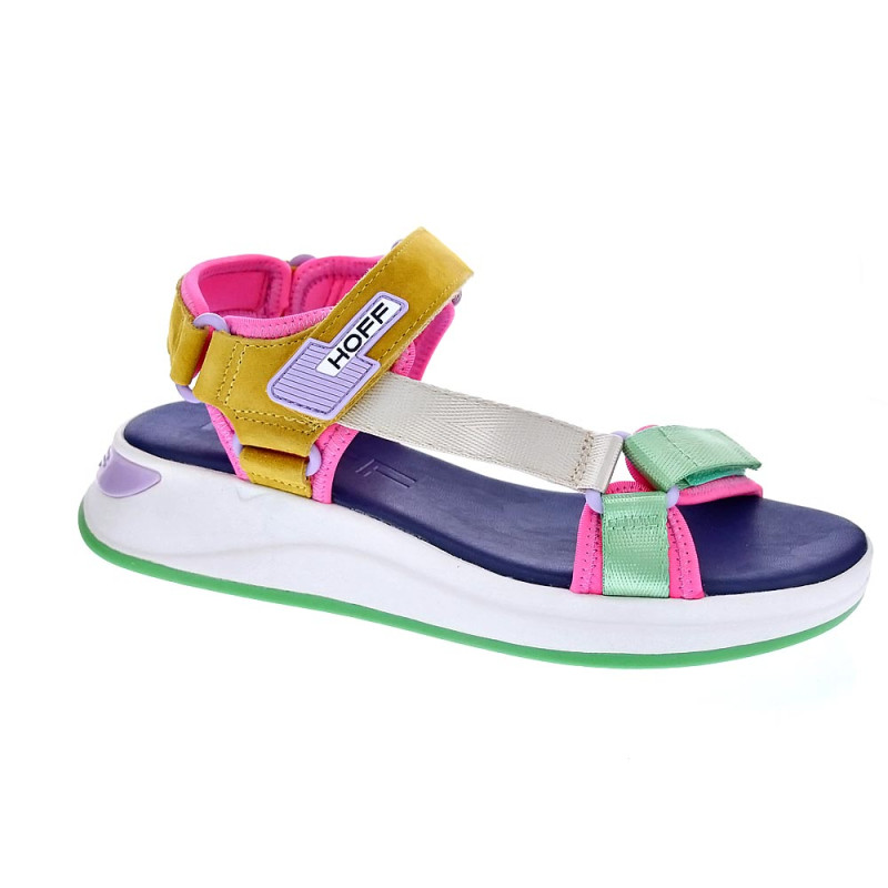 Sandalias Hoff zapatos Mujer modelo Phuket Multicolor Velcro