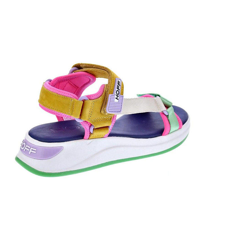 Sandalias Hoff zapatos Mujer modelo Phuket Multicolor Velcro