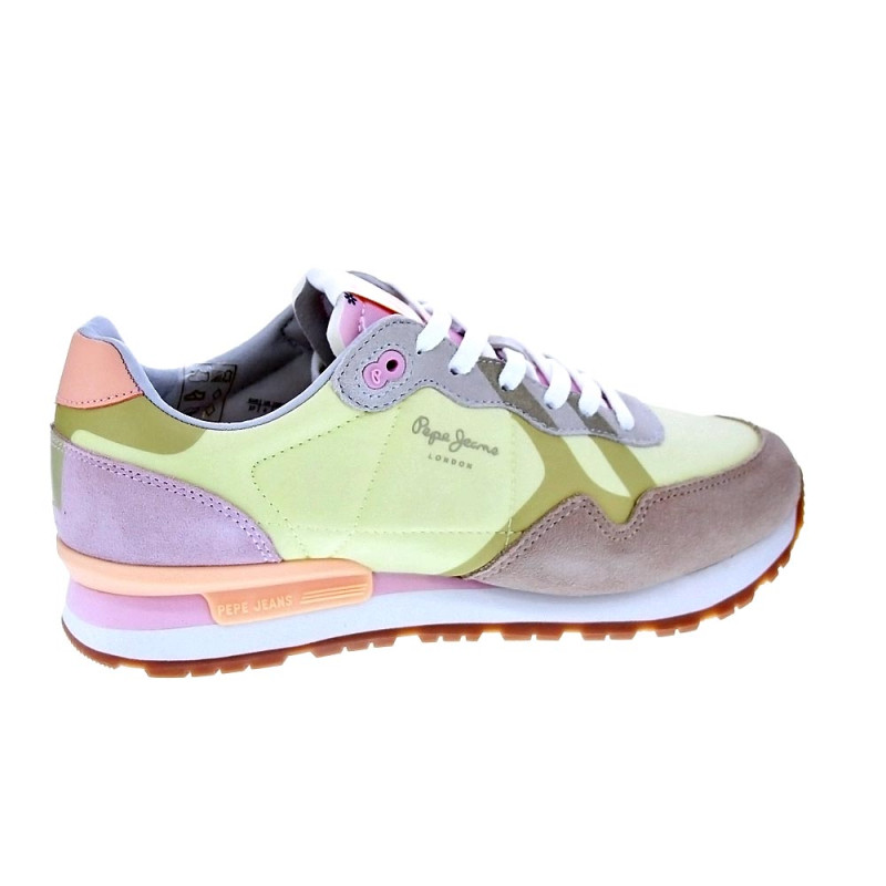 Zapatillas Pepe Jeans zapatos Mujer modelo Brit Print Dana Amarillo 