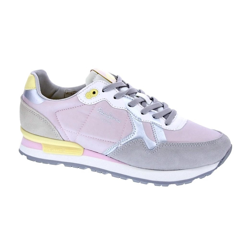 Zapatillas Pepe Jeans zapatos Mujer modelo Brit Print Zag Gris 