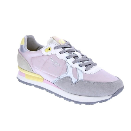 Zapatillas Pepe Jeans zapatos Mujer modelo Brit Print Zag Gris 