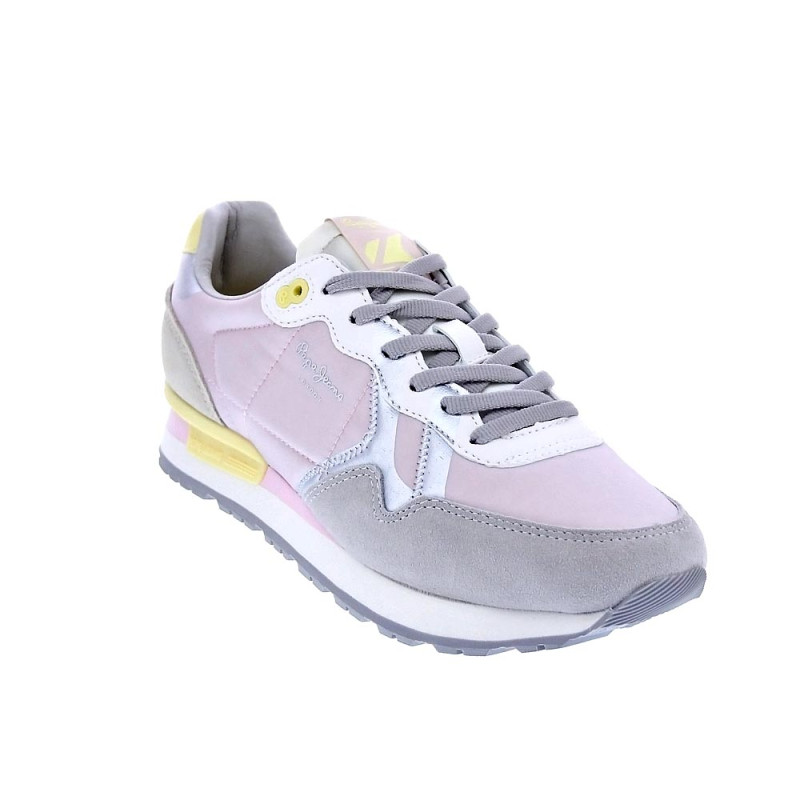 Zapatillas Pepe Jeans zapatos Mujer modelo Brit Print Zag Gris 