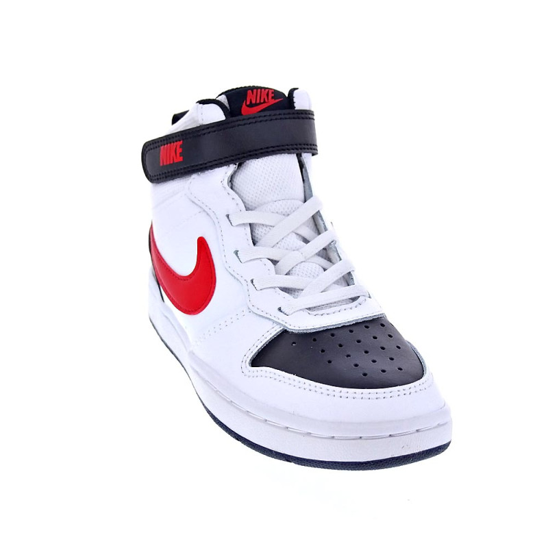 Zapatillas botas Nike zapatos Niño modelo Court Borought Blanco 