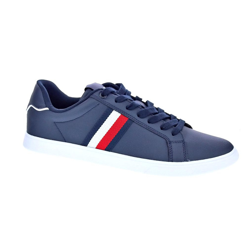 Zapatillas Tommy Hilfiger zapatos Hombre modelo Letaher Cup Azul 