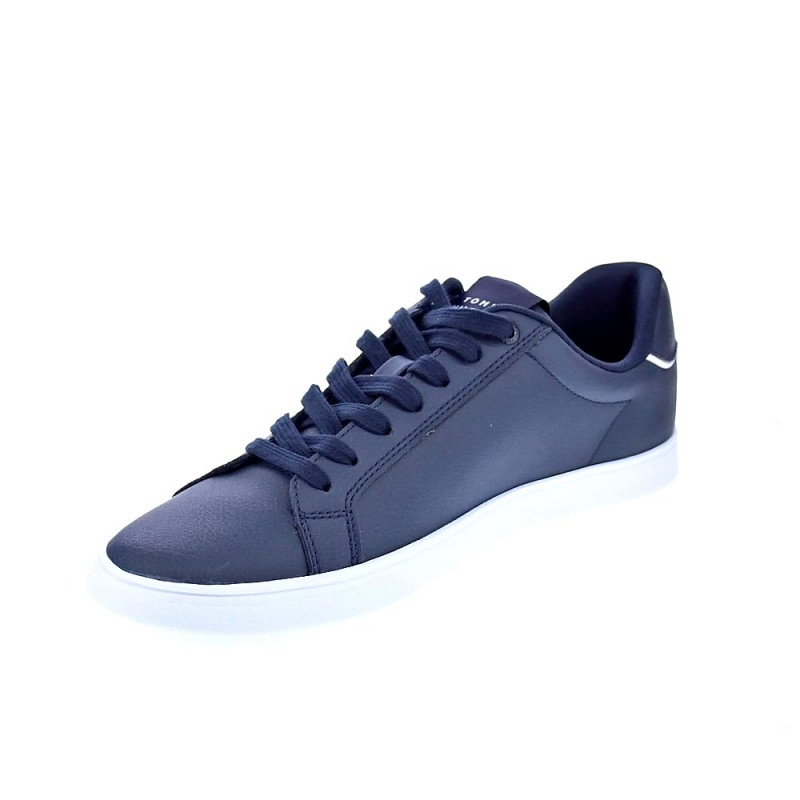 Zapatillas Tommy Hilfiger zapatos Hombre modelo Letaher Cup Azul 
