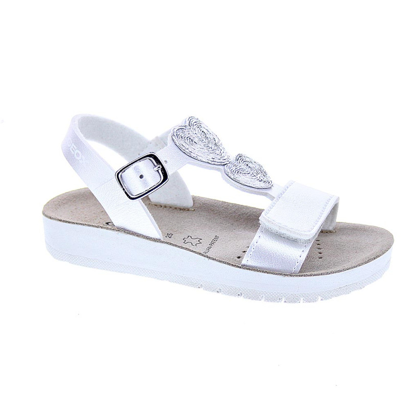Sandalias Geox zapatos Niña modelo Costarei Plata 