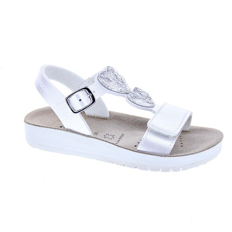 Sandalias Geox zapatos Niña modelo Costarei Plata 