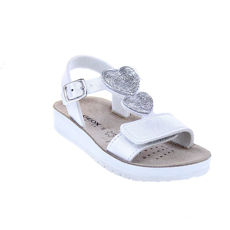 Sandalias Geox zapatos Niña modelo Costarei Plata 