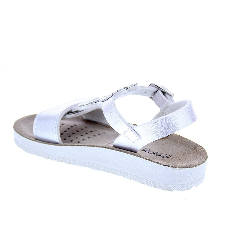 Sandalias Geox zapatos Niña modelo Costarei Plata 