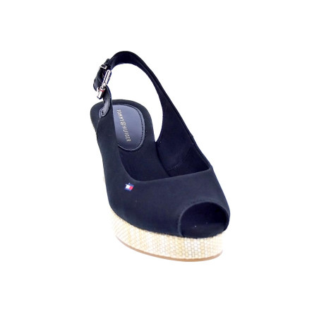 Sandalias Tommy Hilfiger zapatos Mujer modelo Iconic Elba Sling Negro 