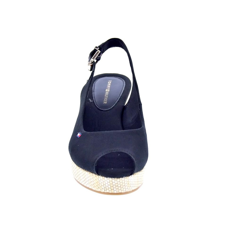 Sandalias Tommy Hilfiger zapatos Mujer modelo Iconic Elba Sling Negro 