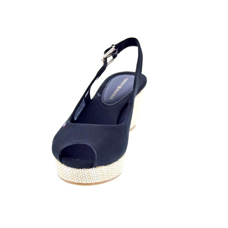 Sandalias Tommy Hilfiger zapatos Mujer modelo Iconic Elba Sling Negro 