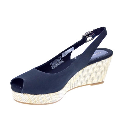 Sandalias Tommy Hilfiger zapatos Mujer modelo Iconic Elba Sling Negro 