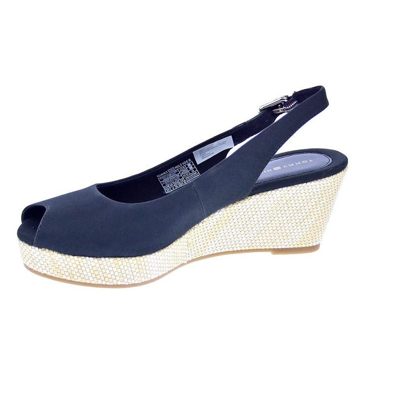 Sandalias Tommy Hilfiger zapatos Mujer modelo Iconic Elba Sling Negro 
