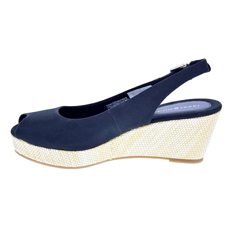 Sandalias Tommy Hilfiger zapatos Mujer modelo Iconic Elba Sling Negro 