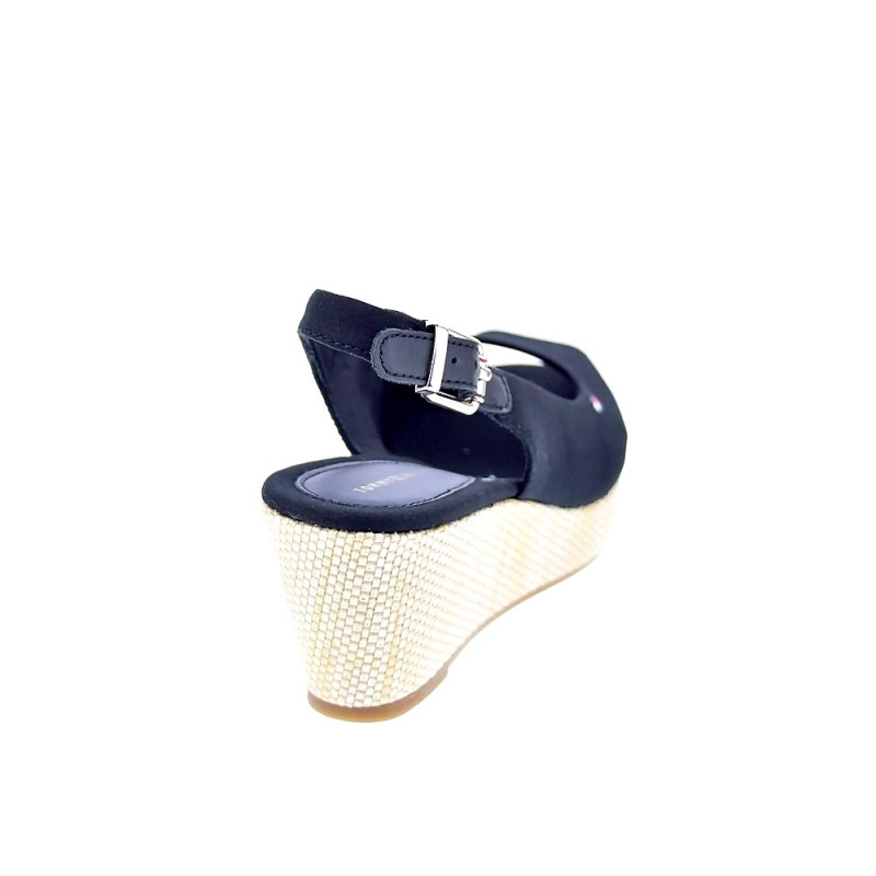 Sandalias Tommy Hilfiger zapatos Mujer modelo Iconic Elba Sling Negro 