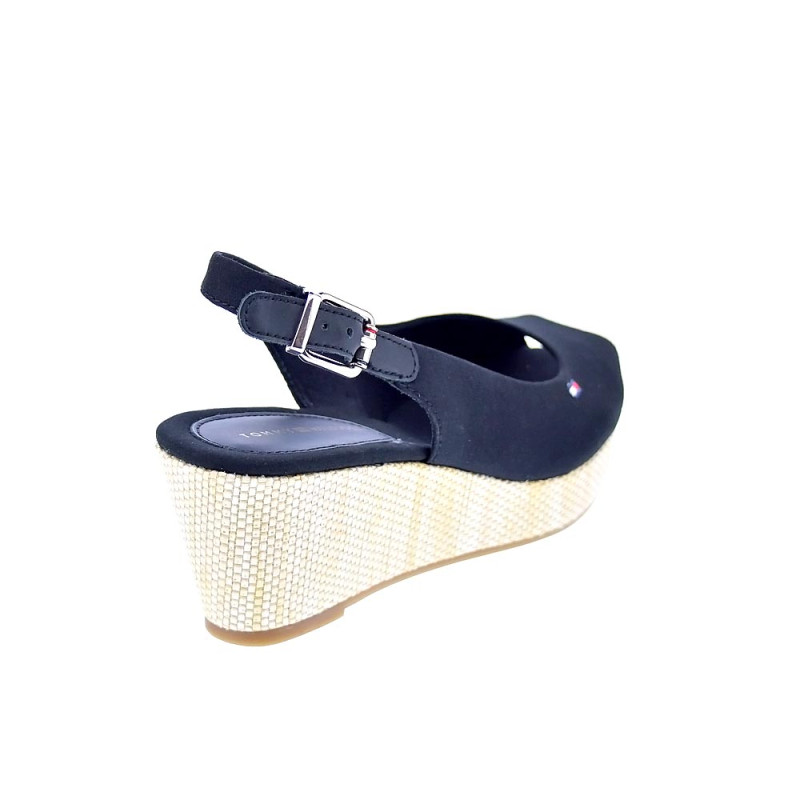 Sandalias Tommy Hilfiger zapatos Mujer modelo Iconic Elba Sling Negro 