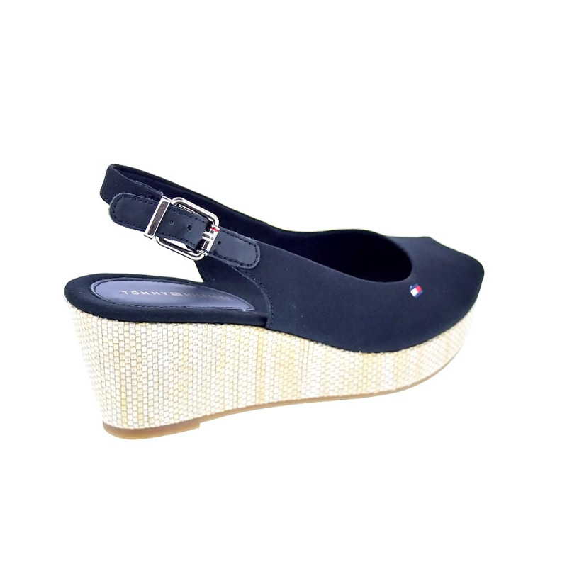 Sandalias Tommy Hilfiger zapatos Mujer modelo Iconic Elba Sling Negro 